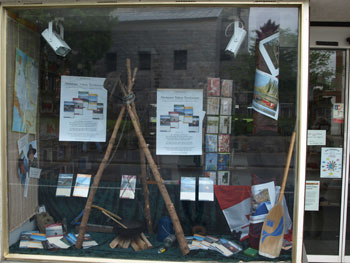 Schaufenster „der buchladen“ Thema: Abenteuer Yukon Territorium